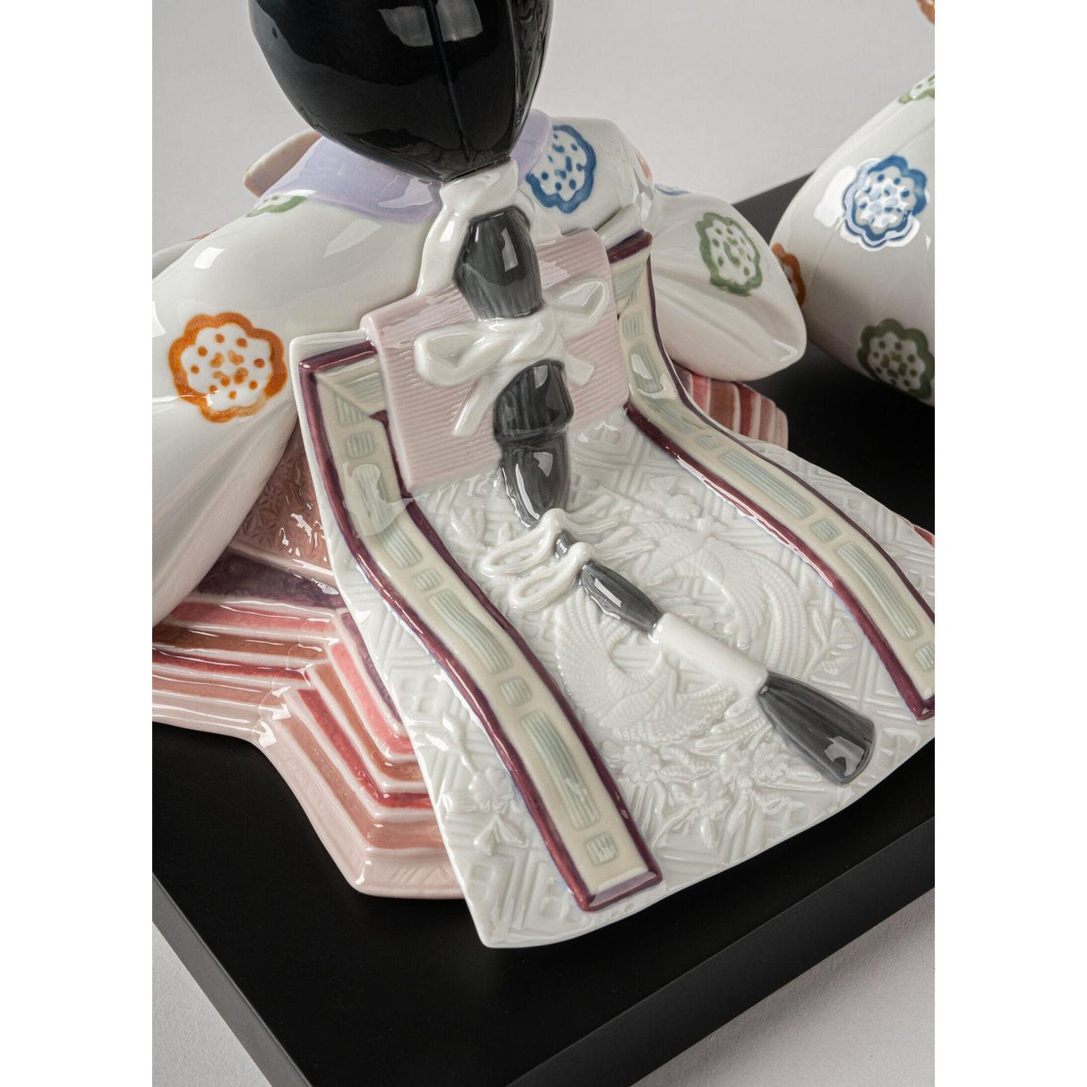 Lladró Scultura Hina Dolls Incisione Floreale Serie Limitata 26x41cm Porcellana