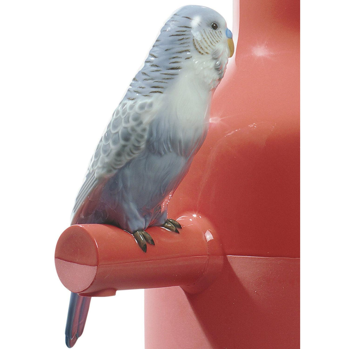 LLADRO' Vaso Parrot Parade Rosso Corallo 41x25cm Porcellana