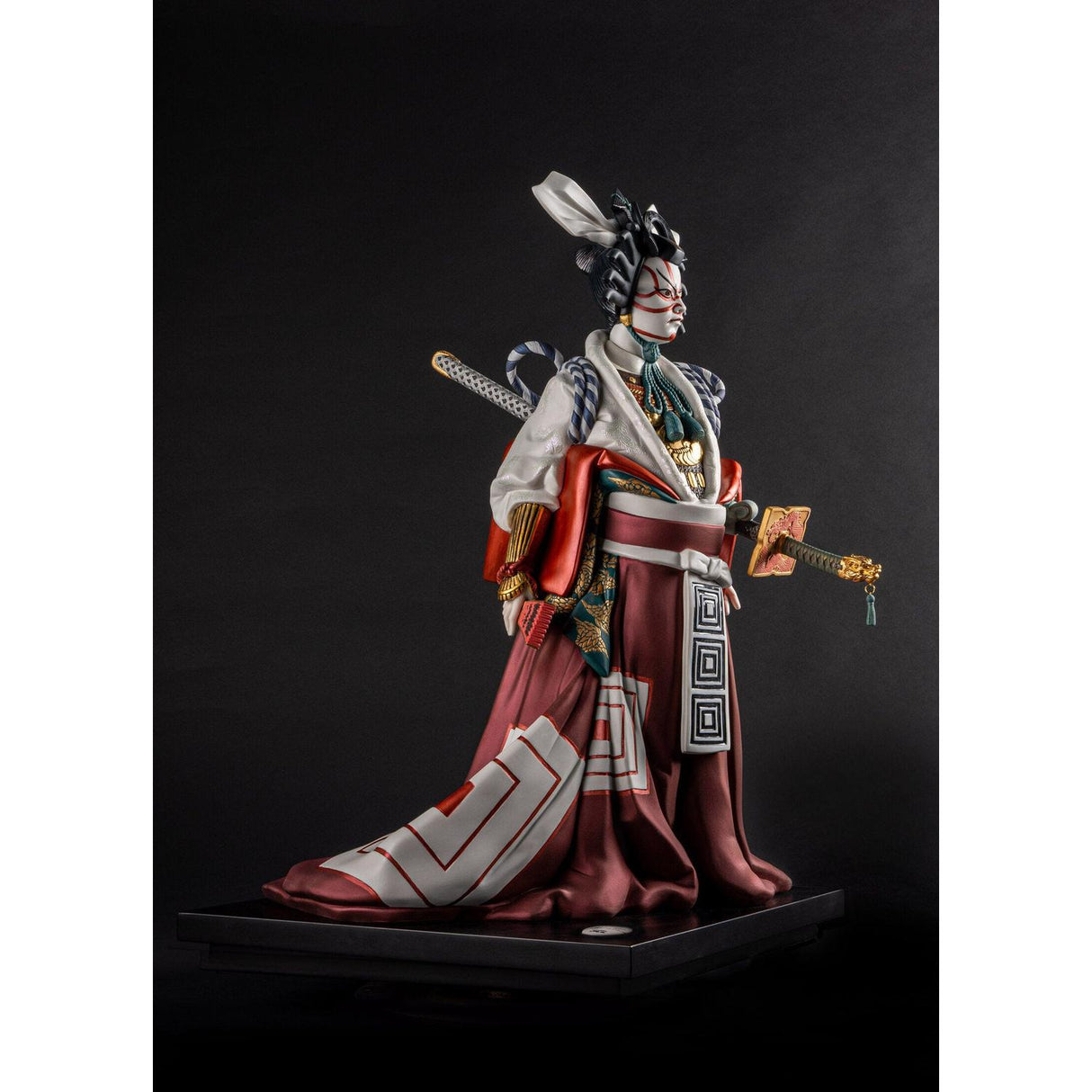 Lladró Scultura Japan Kabuki Serie Limitata 71x47cm Porcellana