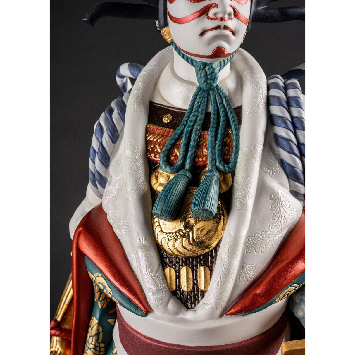 Lladró Scultura Japan Kabuki Serie Limitata 71x47cm Porcellana