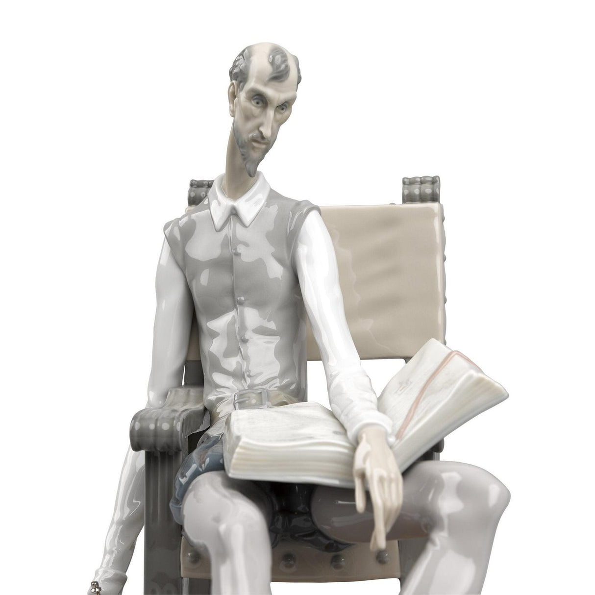 Lladró Scultura Don Chisciotte 40x48cm Porcellana