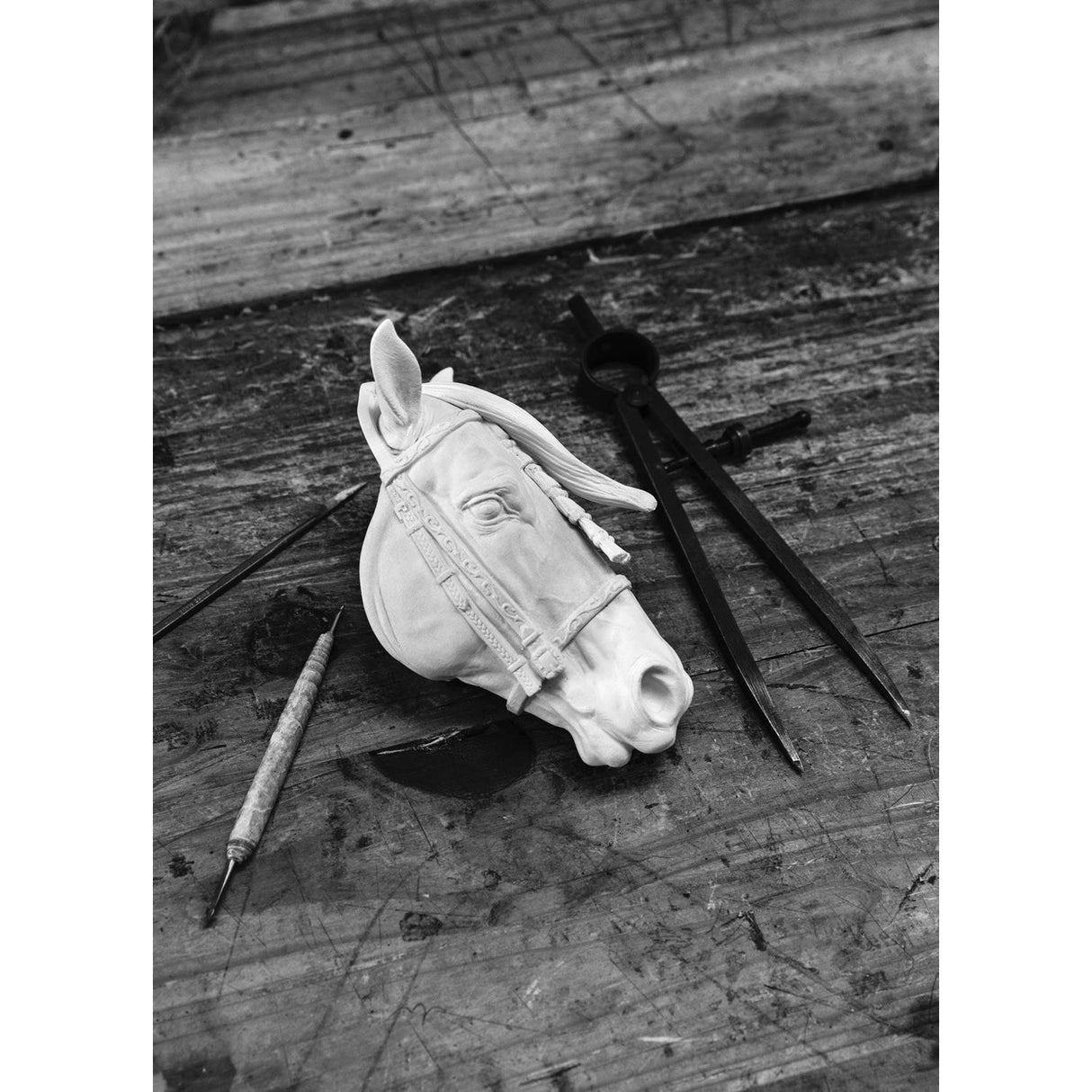 LLADRO' Scultura Pura Razza Spagnolo Cavallo Edizione Limitata 44x50cm Porcellana