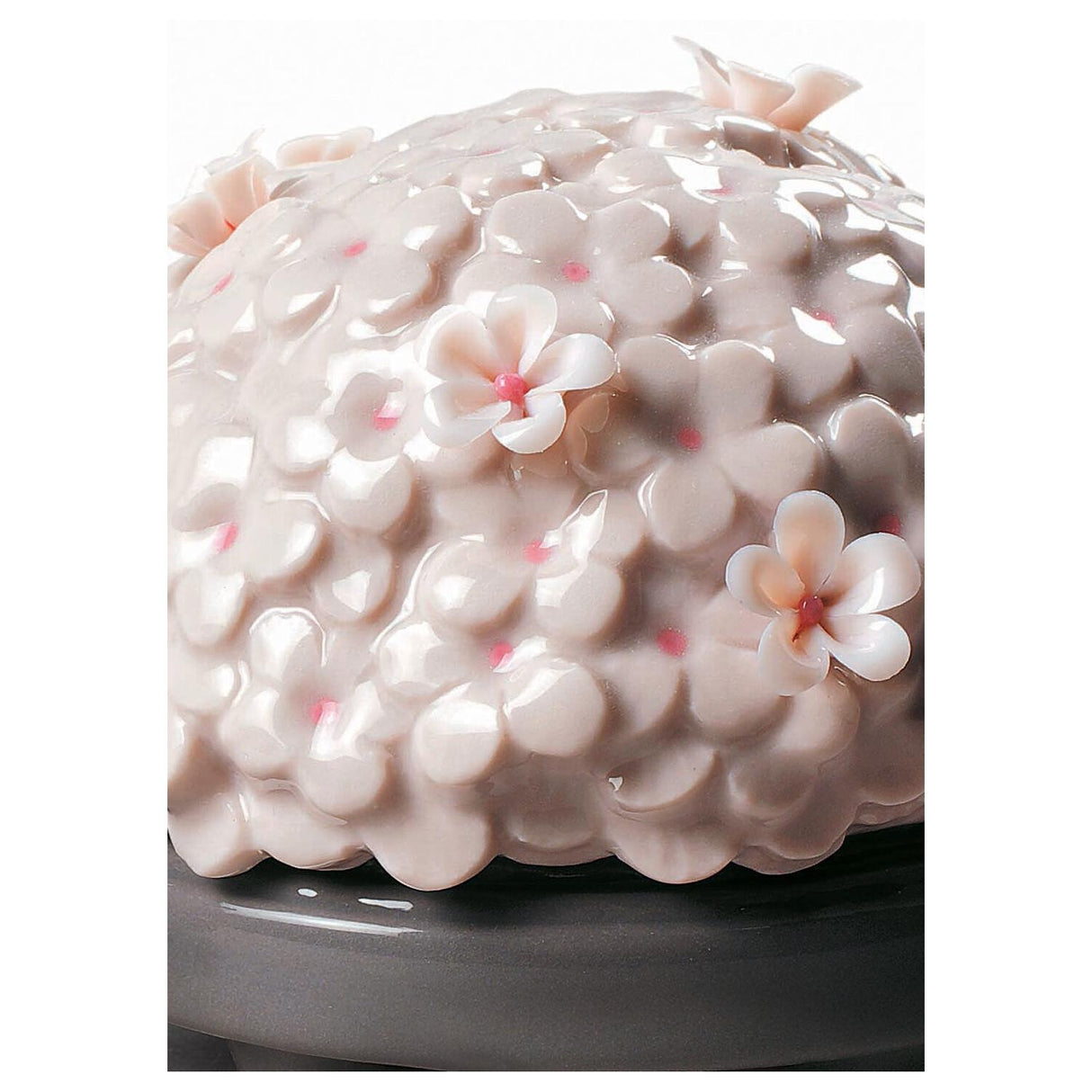 Lladró Figurina Vasi di Fiori Giapponesi Arancio e Ciliegio 8x18cm Porcellana