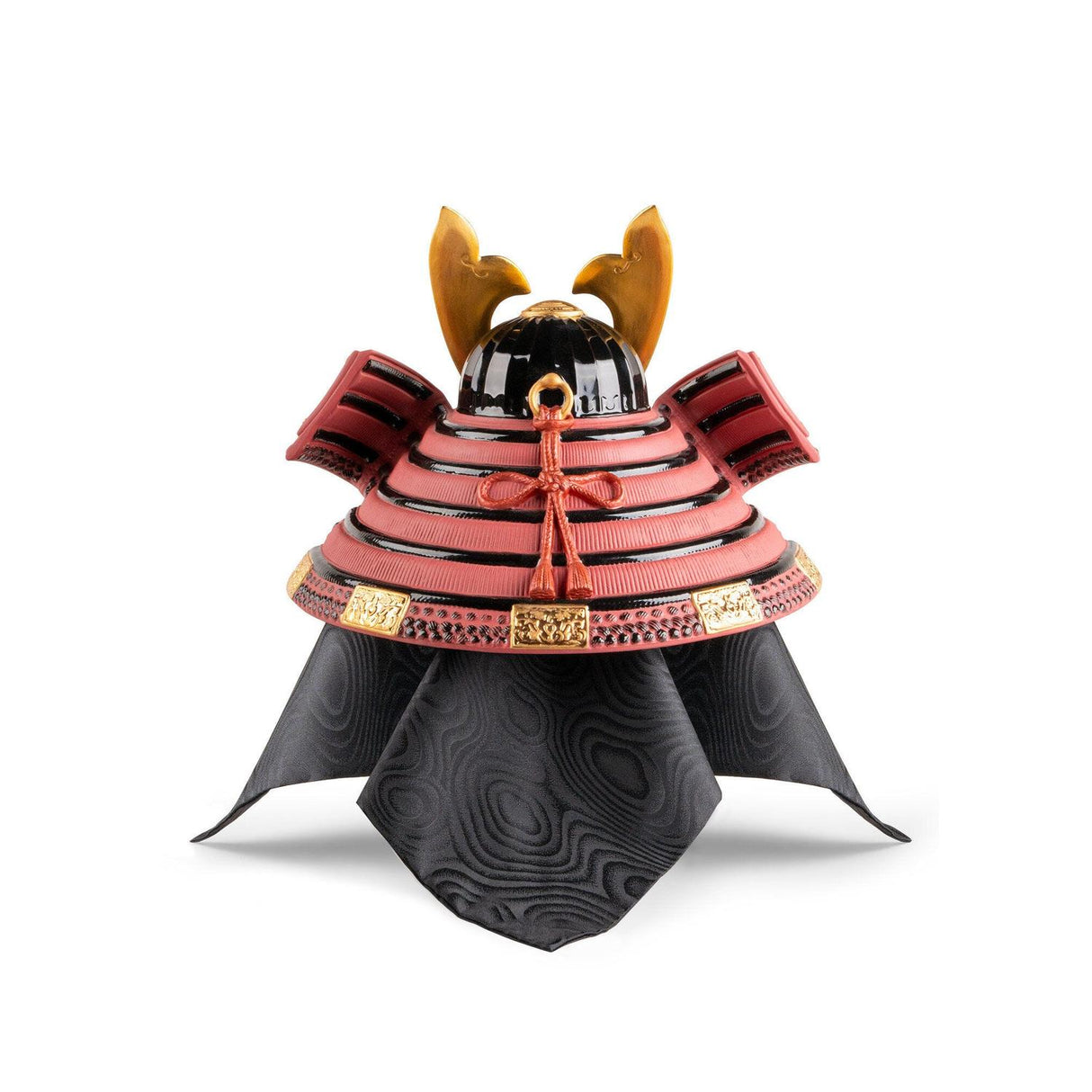 Lladró Figurina Elmetto Samurai Tigre e Dragone 35x20cm Porcellana