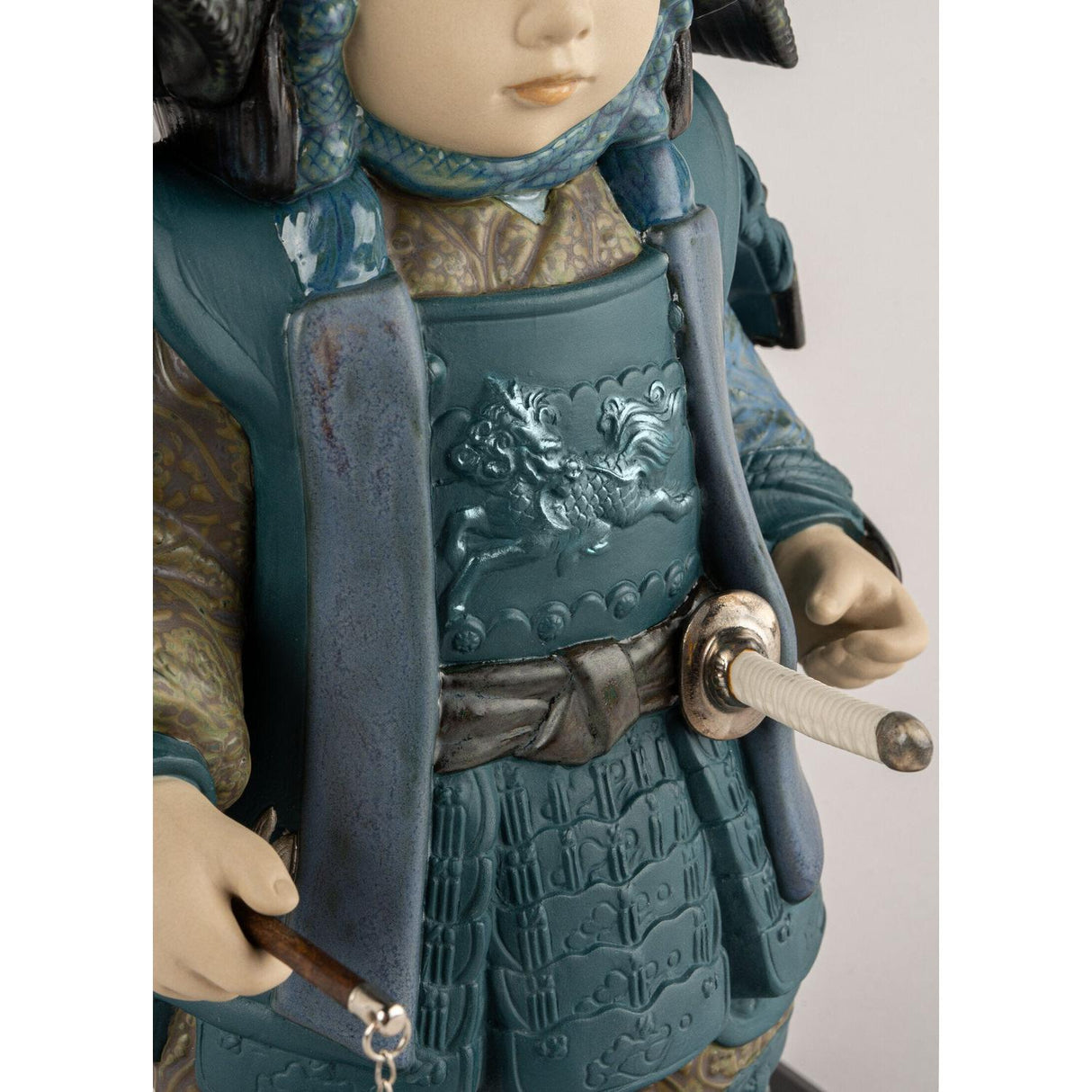 Lladró Scultura Bambino Samurai Serie Limitata 36x21cm Porcellana