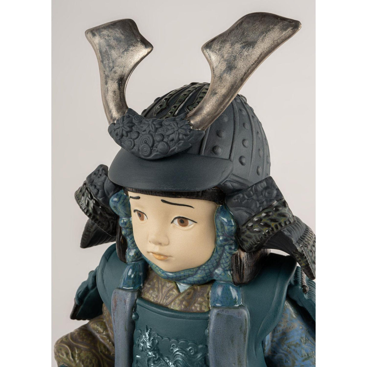 Lladró Scultura Bambino Samurai Serie Limitata 36x21cm Porcellana