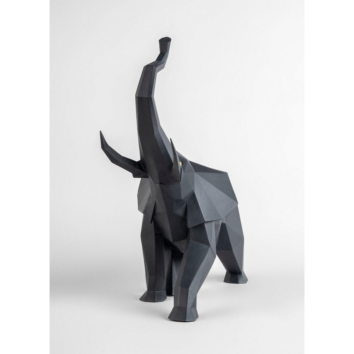 Lladró Scultura Elefante Nero Opaco 43x52cm Porcellana