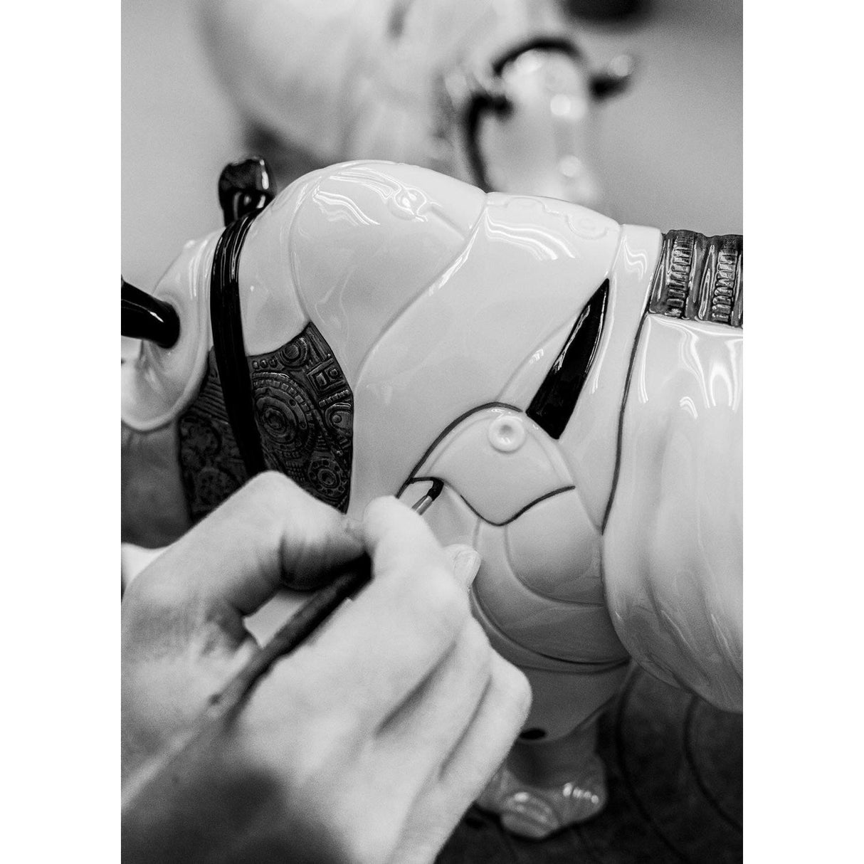 Lladró Scultura Rinoceronte Cyborg 22x45cm Porcellana