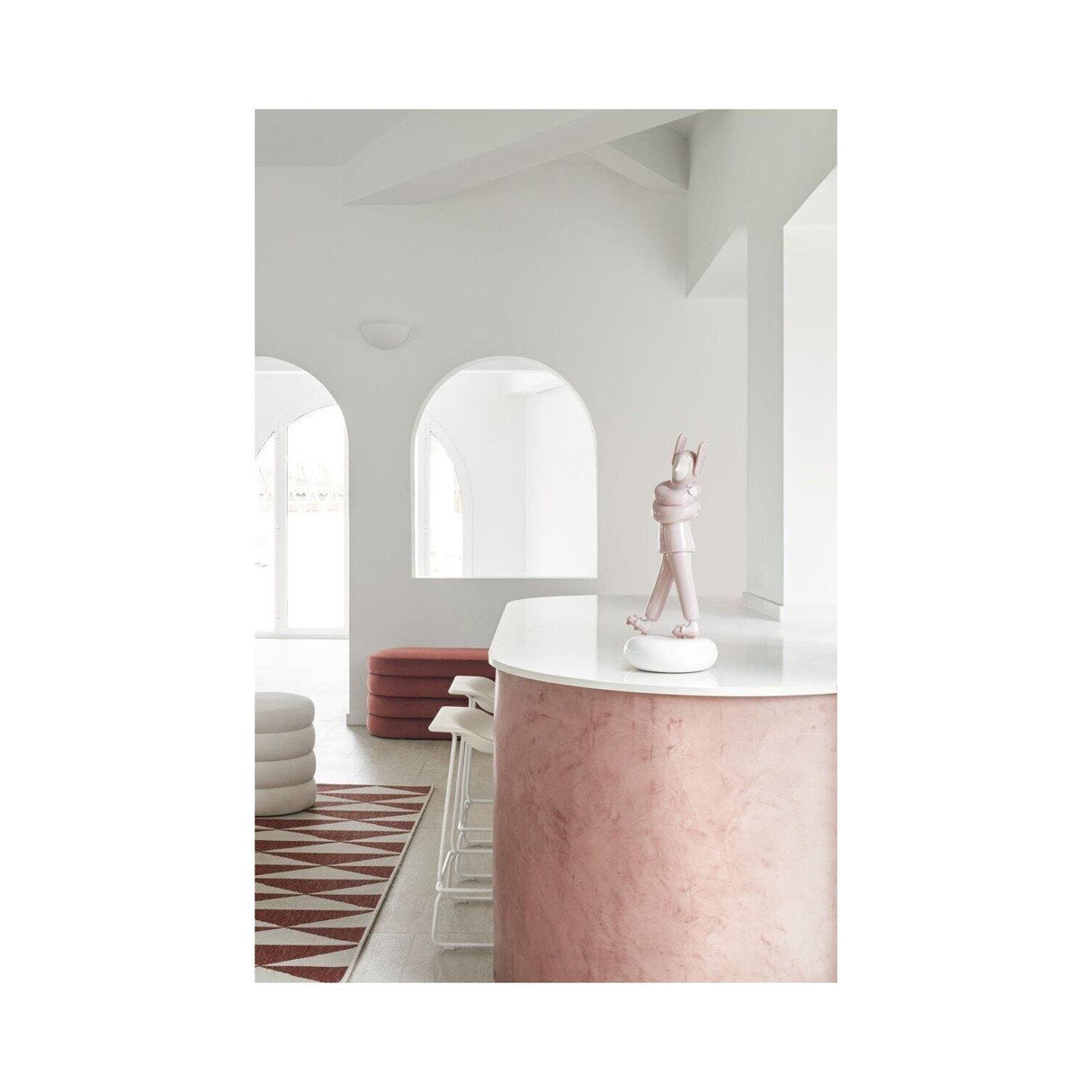 Lladró Scultura Embraced Pink 57x25cm Porcellana