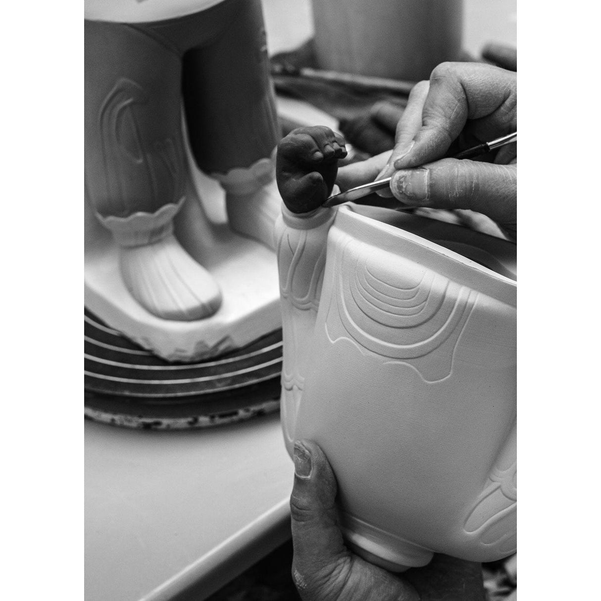 Lladró Scultura The Guest By Kzeng Jiang Big Serie Limitata 52x19cm Porcellana