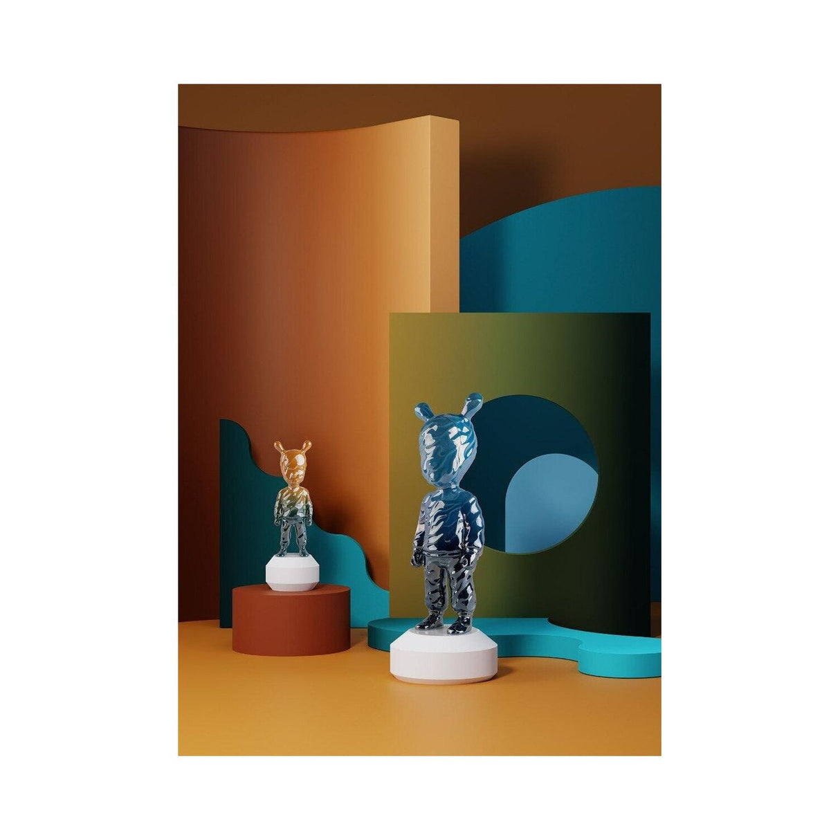 LLADRO' Scultura The Guest By Supakitch Modello Piccolo Serie Numerate 30x11cm Porcellana