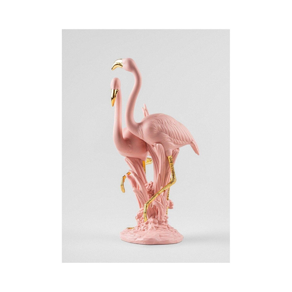 Lladró Scultura Fenicotteri Rosa 33x15cm Porcellana