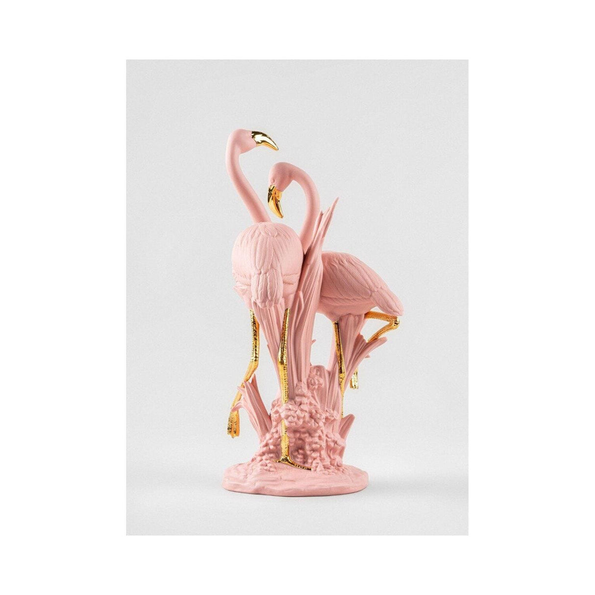 Lladró Scultura Fenicotteri Rosa 33x15cm Porcellana