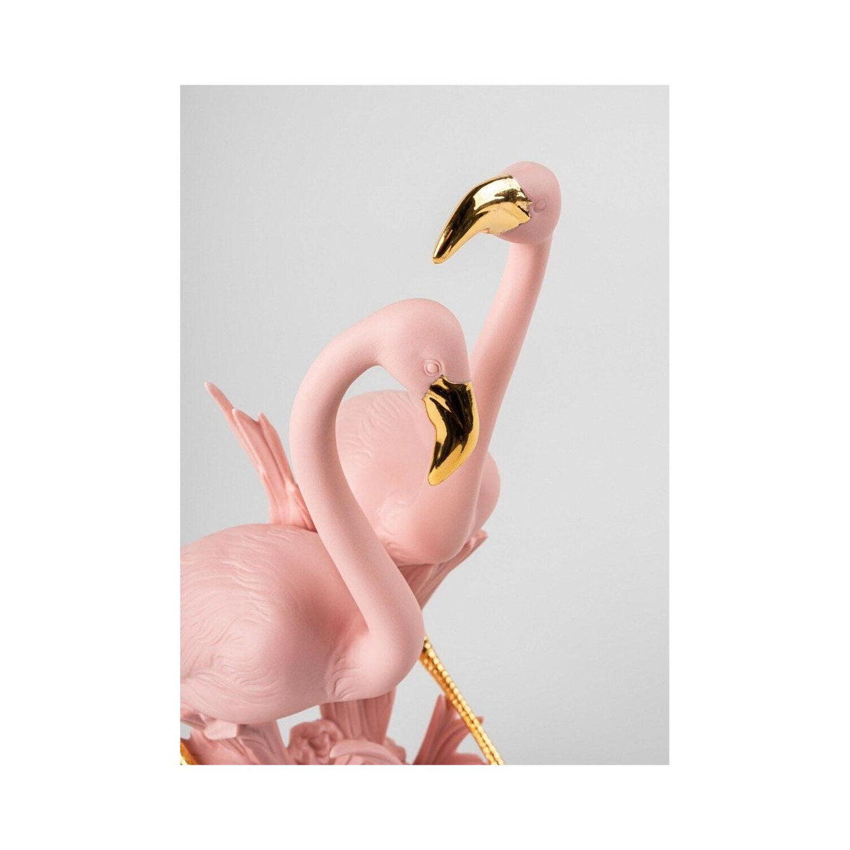 Lladró Scultura Fenicotteri Rosa 33x15cm Porcellana