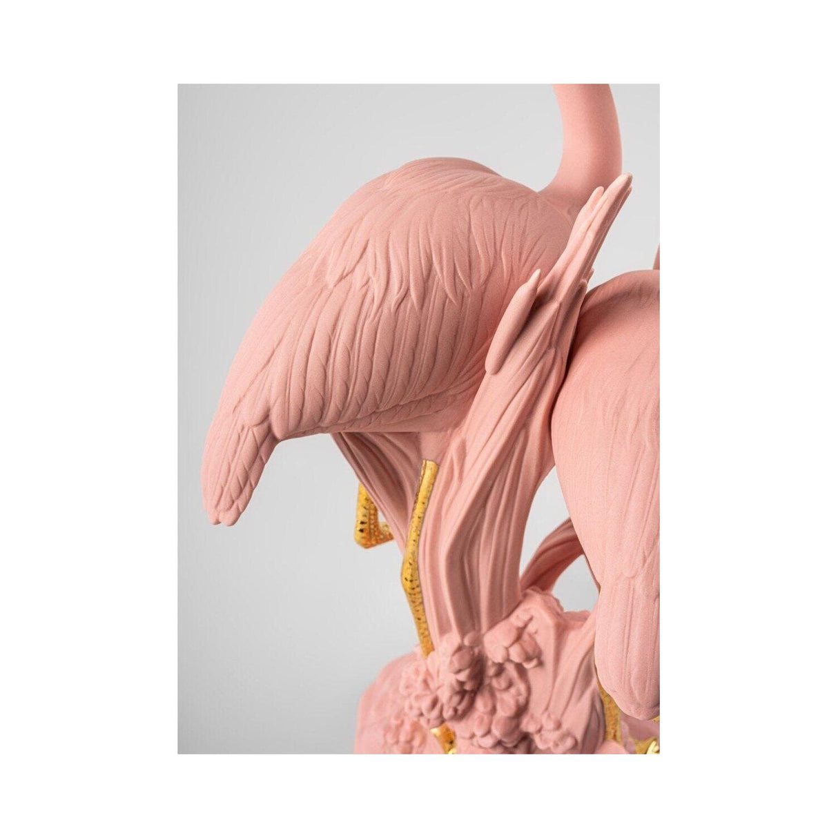 Lladró Scultura Fenicotteri Rosa 33x15cm Porcellana