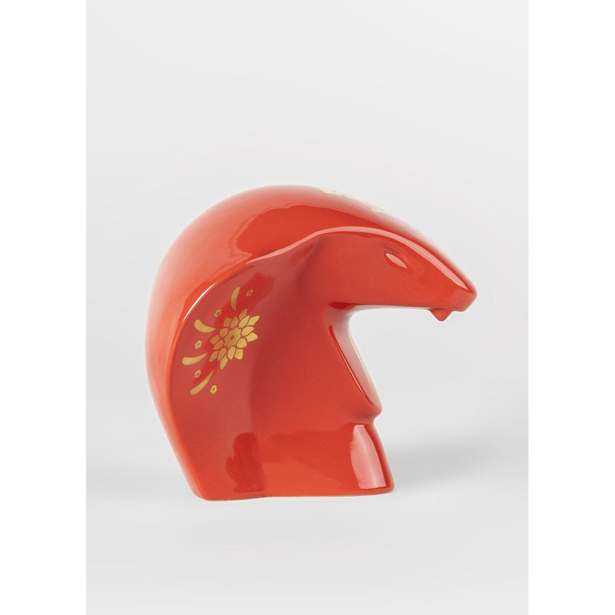 Lladró Scultura Il Serpente Rosso Oro 13x15cm Porcellana