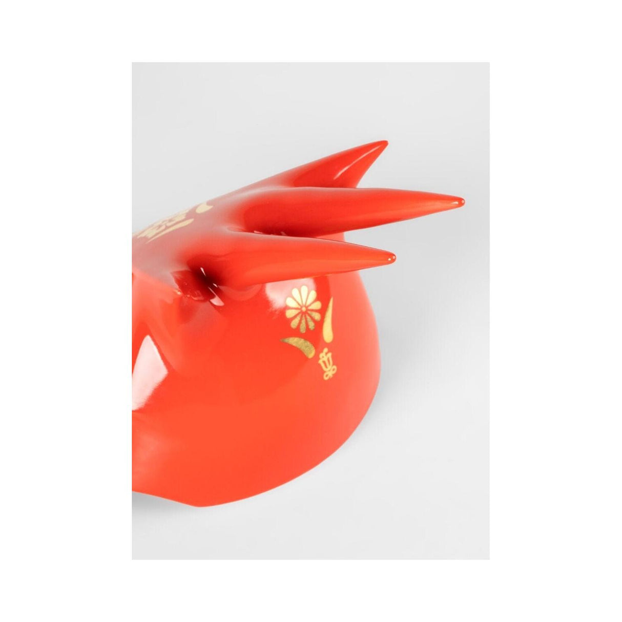 Lladró Scultura Il Drago Rosso Oro 13x16cm Porcellana