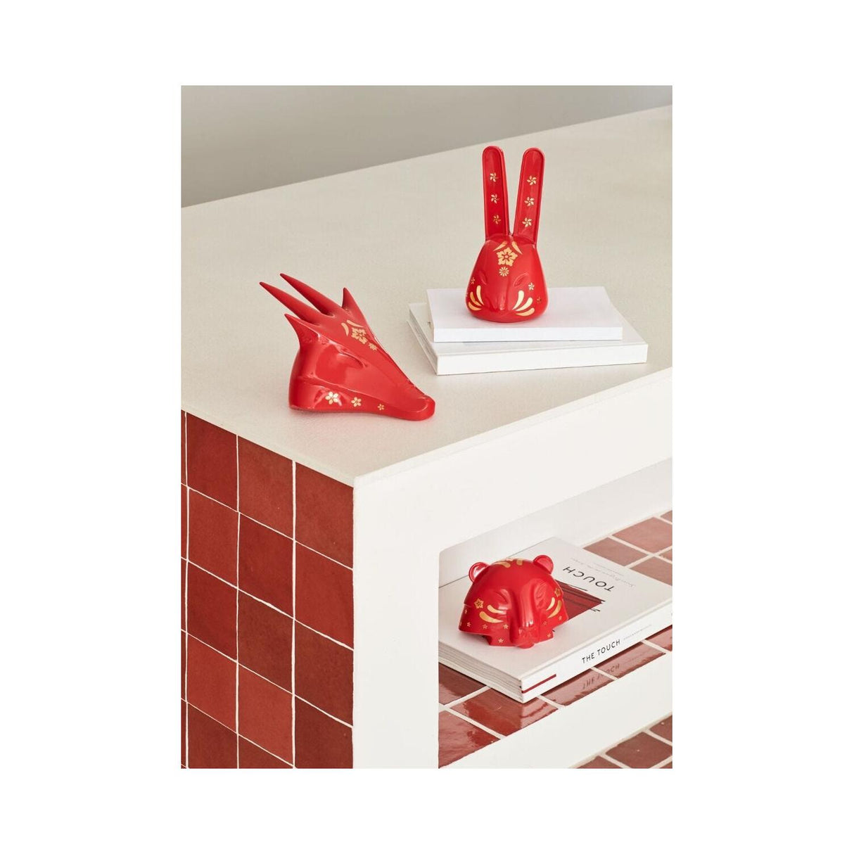 Lladró Scultura Il Drago Rosso Oro 13x16cm Porcellana