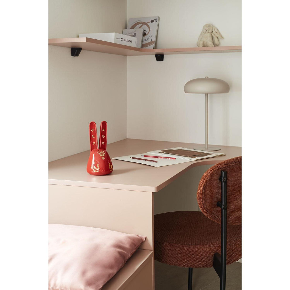 Lladró Scultura Il Coniglio Rosso Oro 21x10cm Porcellana