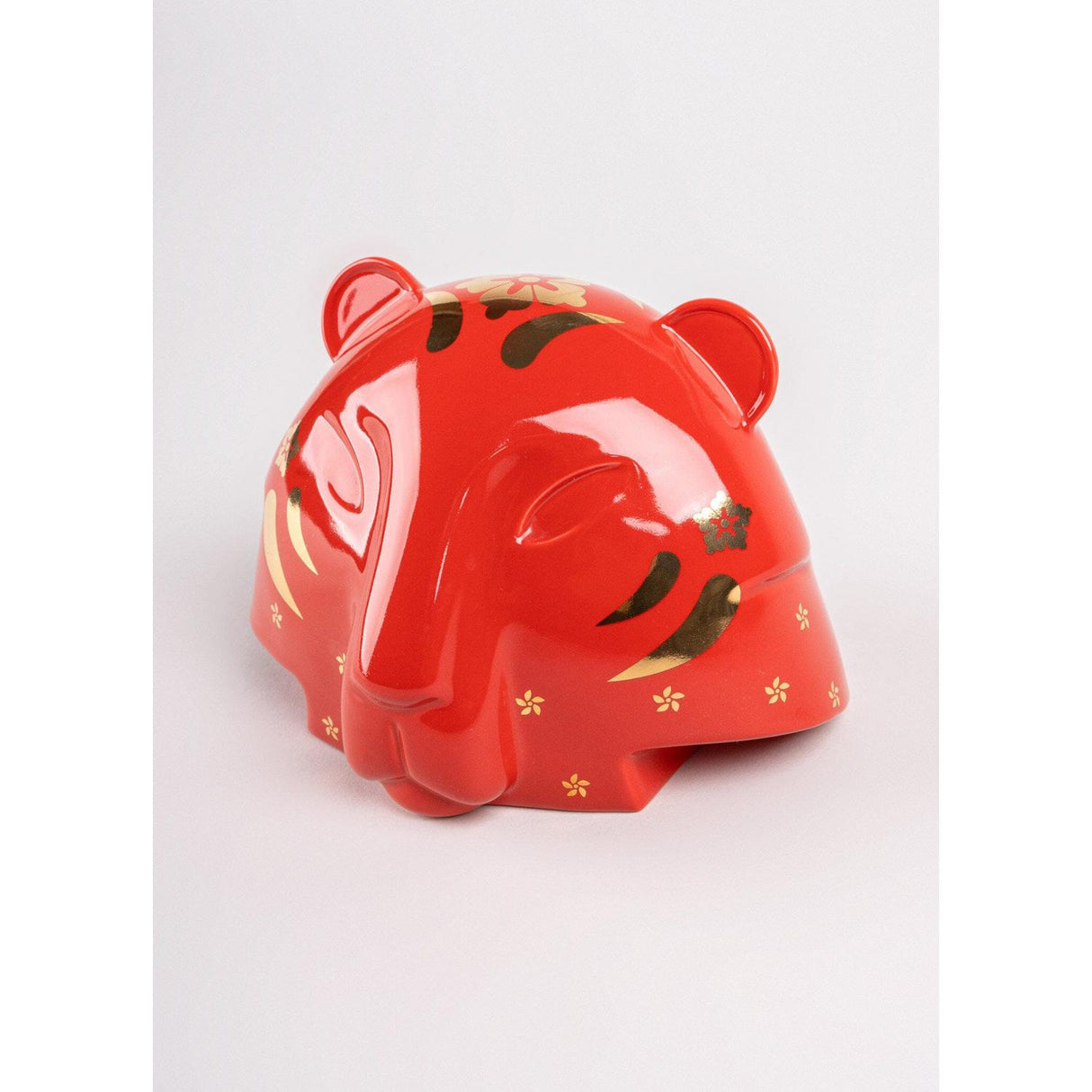 Lladró Scultura la Tigre Rosso Oro 9x14cm Porcellana