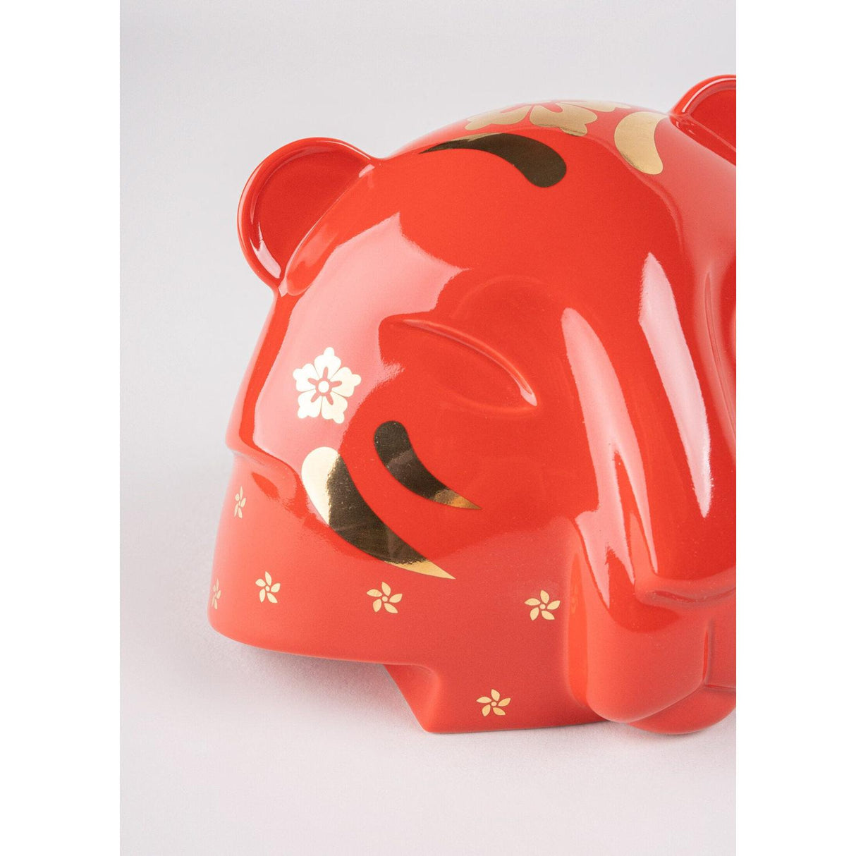 Lladró Scultura la Tigre Rosso Oro 9x14cm Porcellana