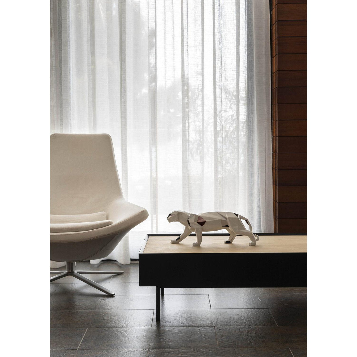 Lladró Scultura Pantera 19x50cm Porcellana