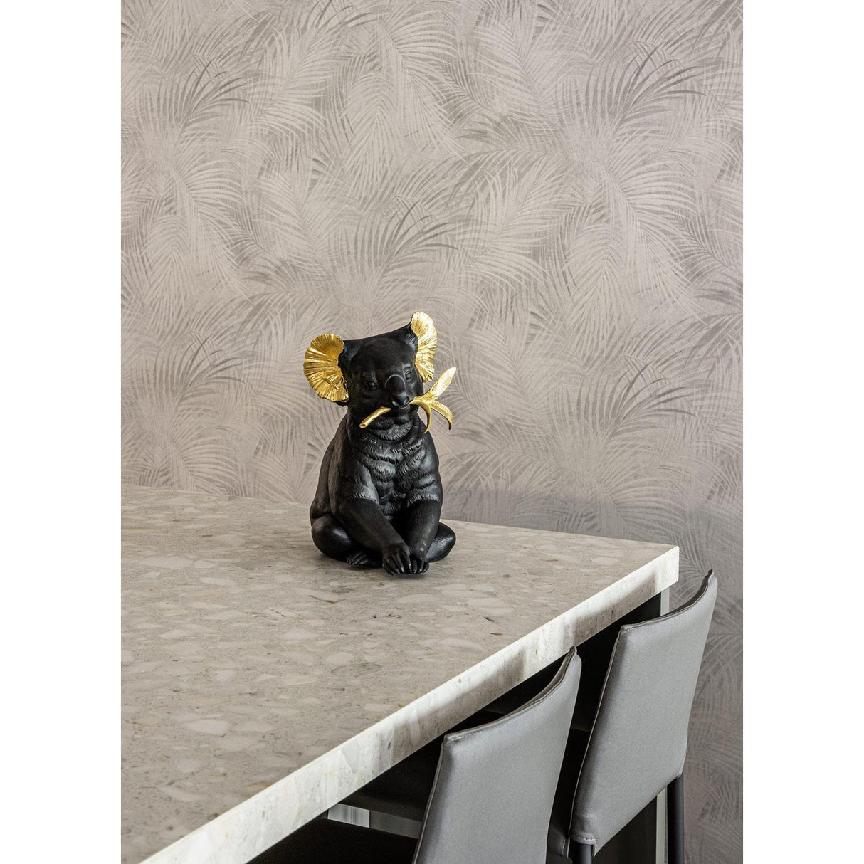 Lladró Scultura Koala Nero Oro Serie Limitata 34x21cm Porcellana