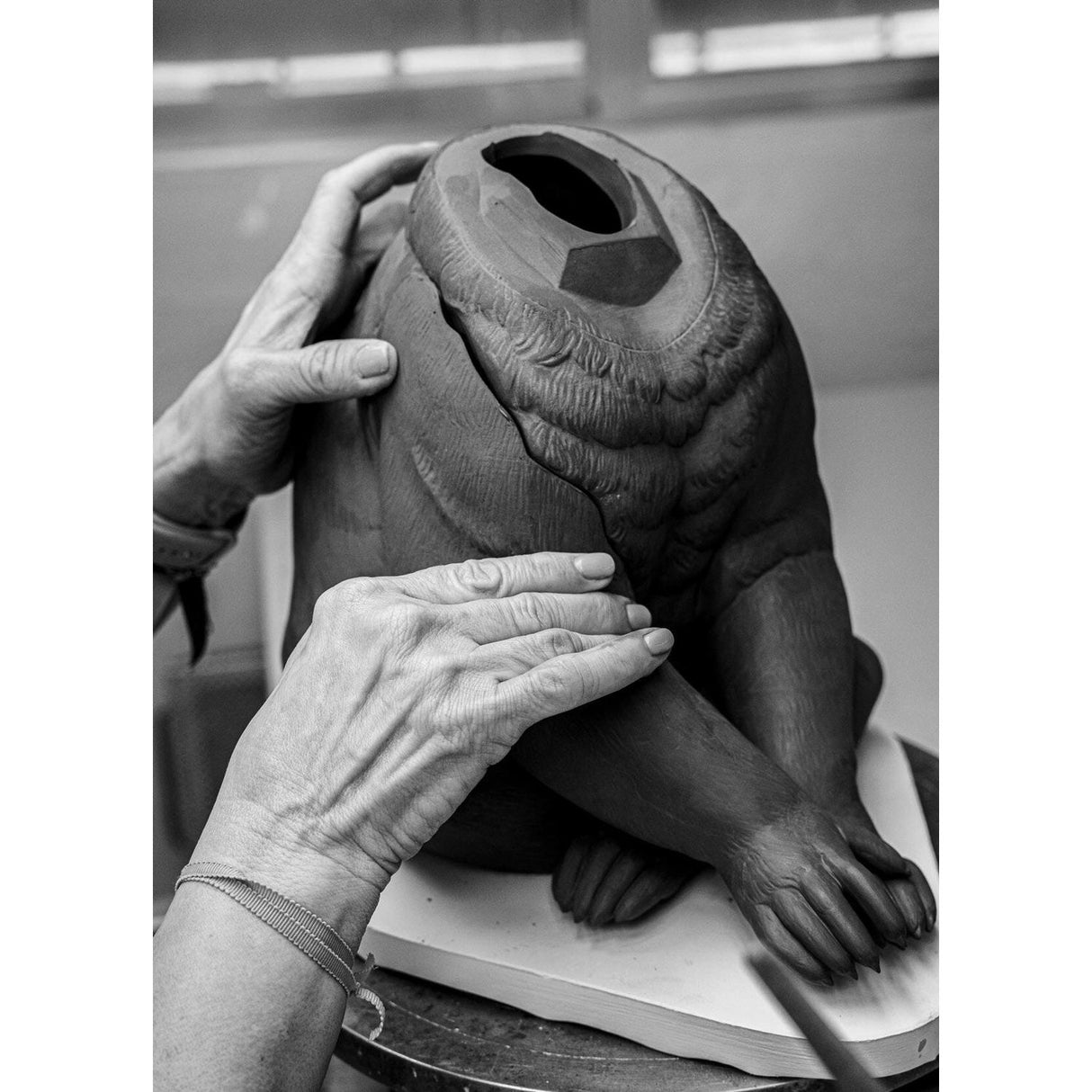 Lladró Scultura Koala Nero Oro Serie Limitata 34x21cm Porcellana