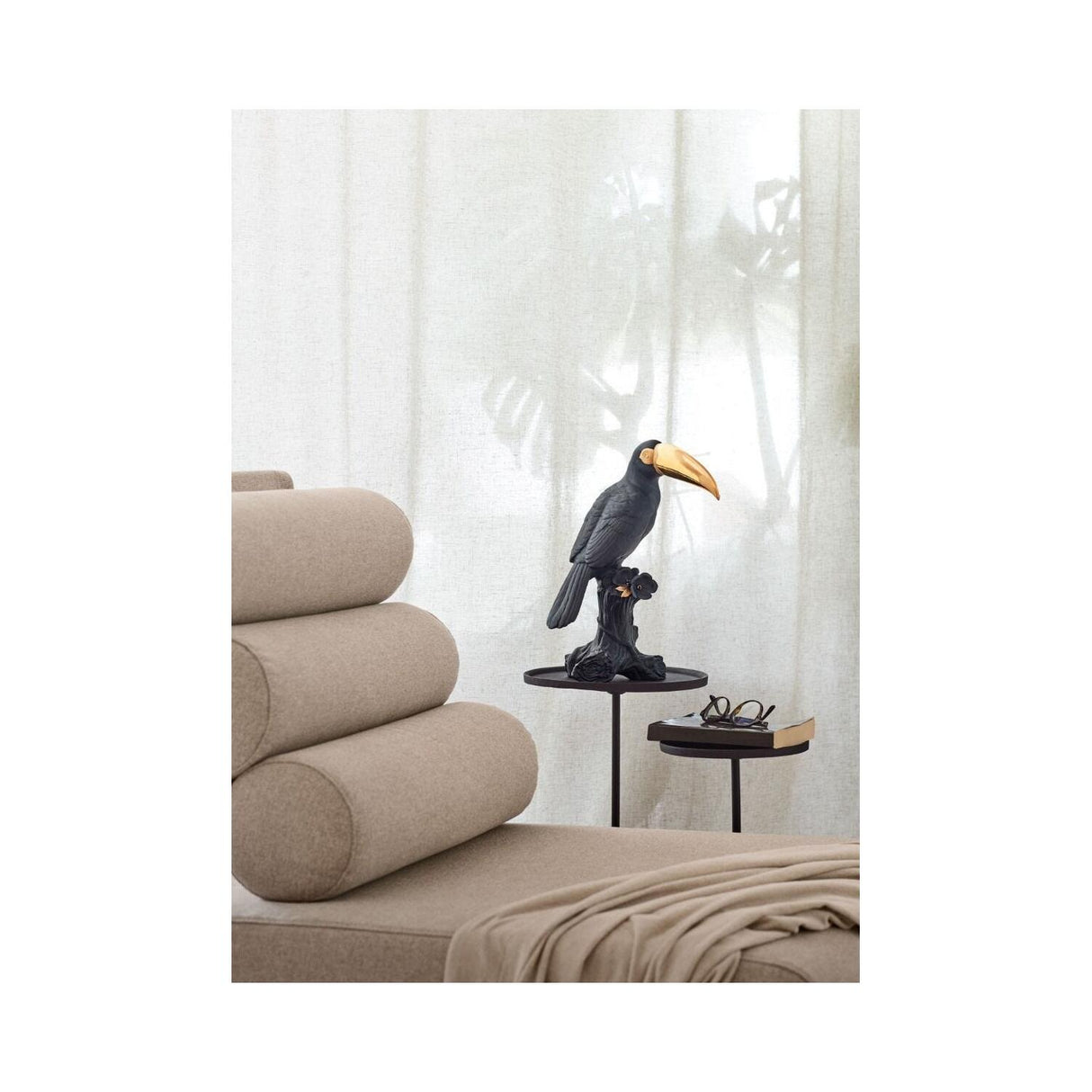 LLADRO' Scultura Tucano Nero Oro Serie Limitata 38x19cm Porcellana