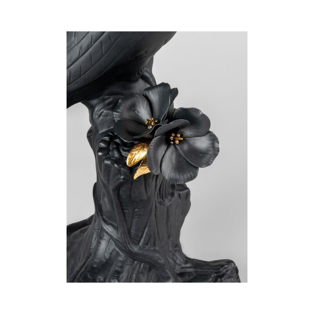 LLADRO' Scultura Tucano Nero Oro Serie Limitata 38x19cm Porcellana