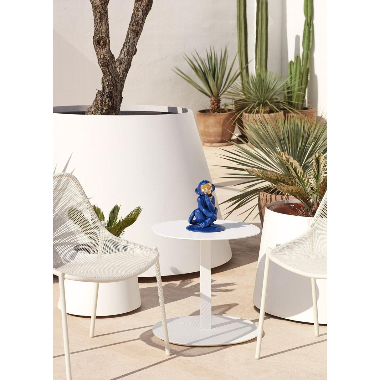 Lladró Scultura Piccola Scimmia Blu Oro Serie Limitata 23x17cm Porcellana