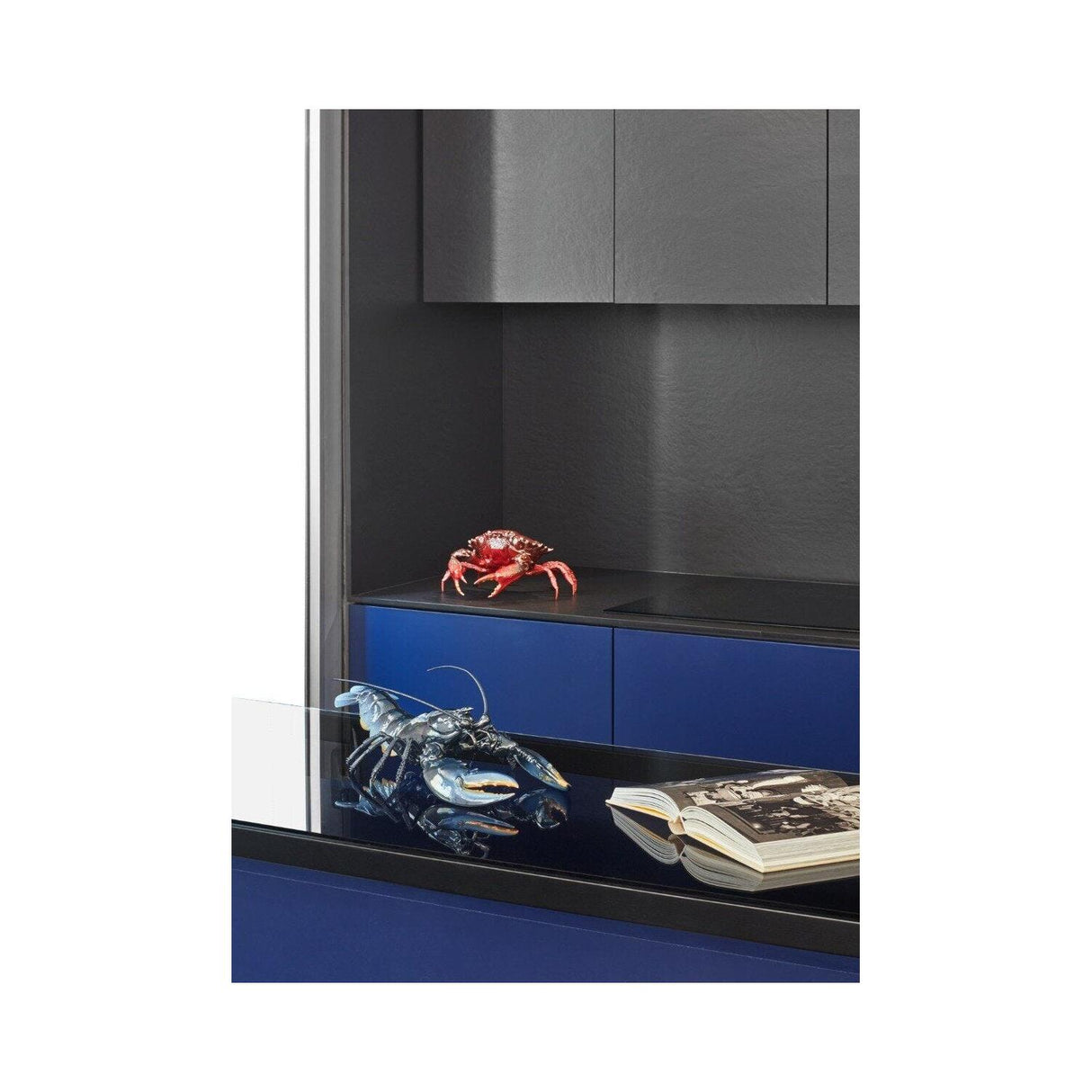 Lladró Scultura Aragosta Blu 13x45cm Porcellana