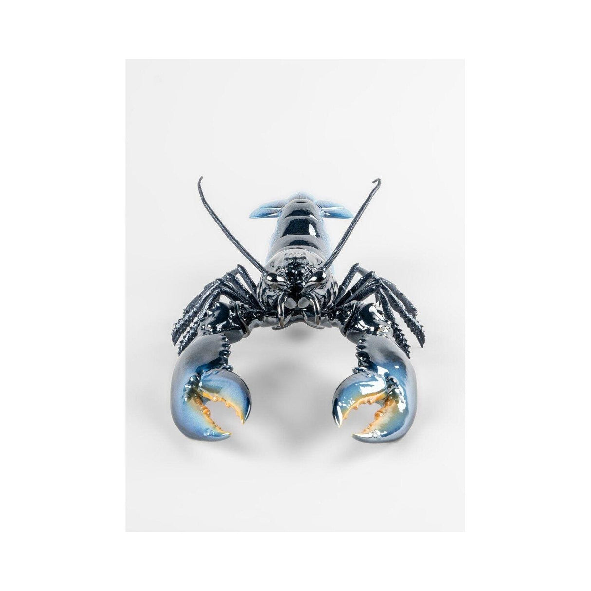 LLADRO' Scultura Aragosta Blu 13x45cm Porcellana