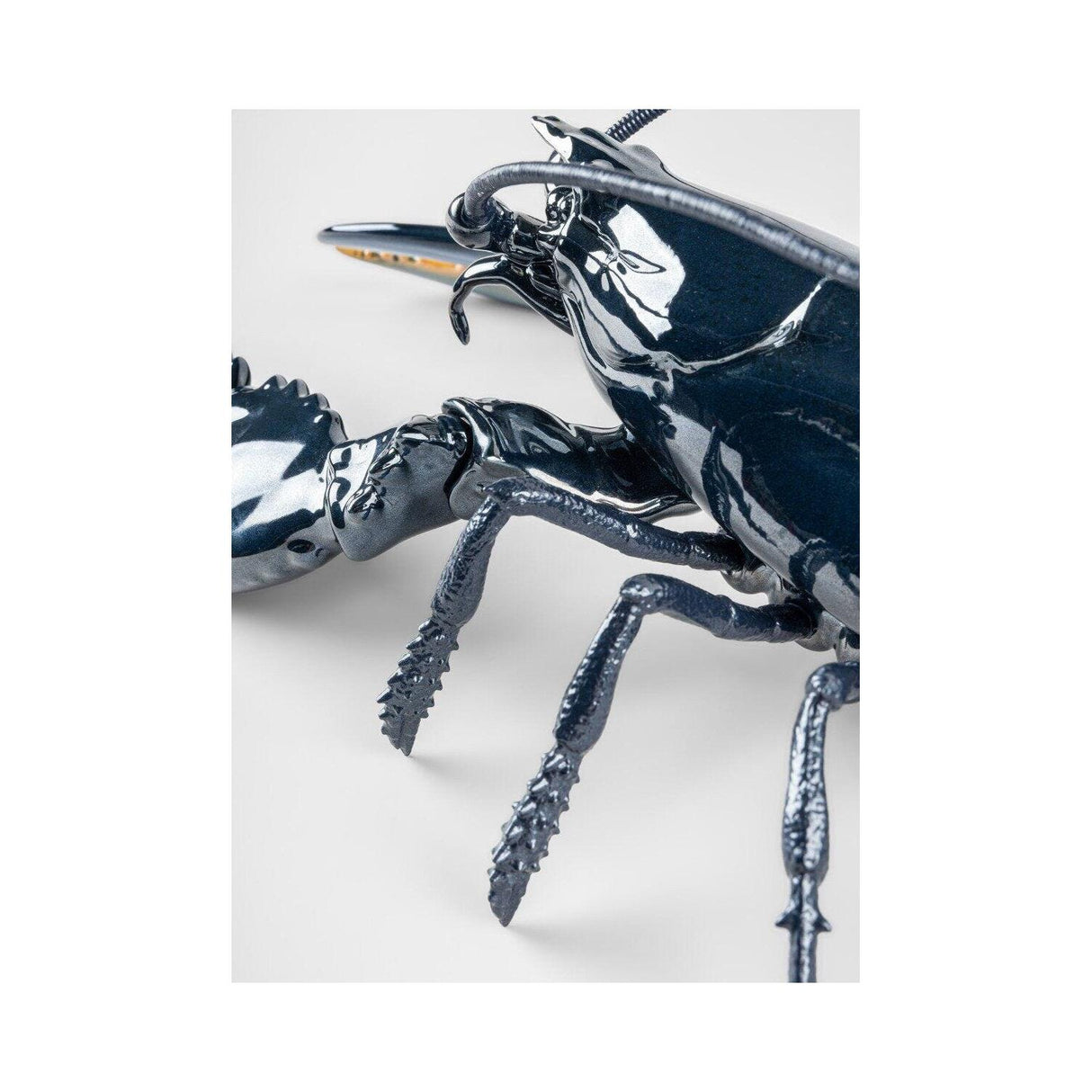 Lladró Scultura Aragosta Blu 13x45cm Porcellana