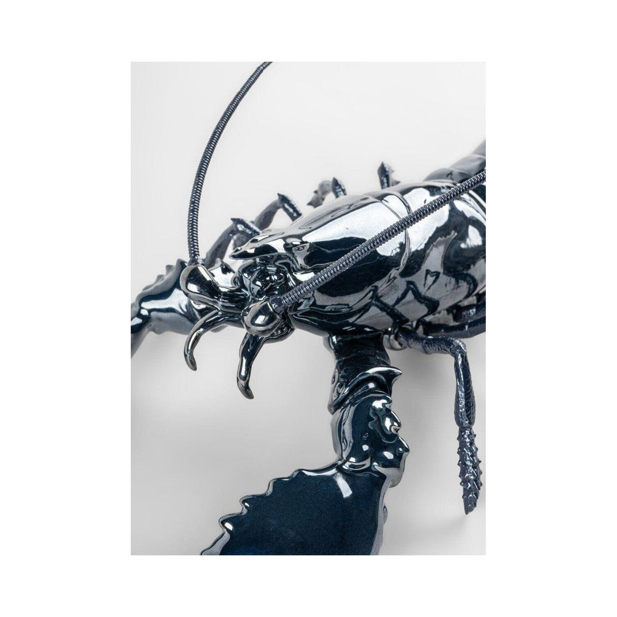 Lladró Scultura Aragosta Blu 13x45cm Porcellana