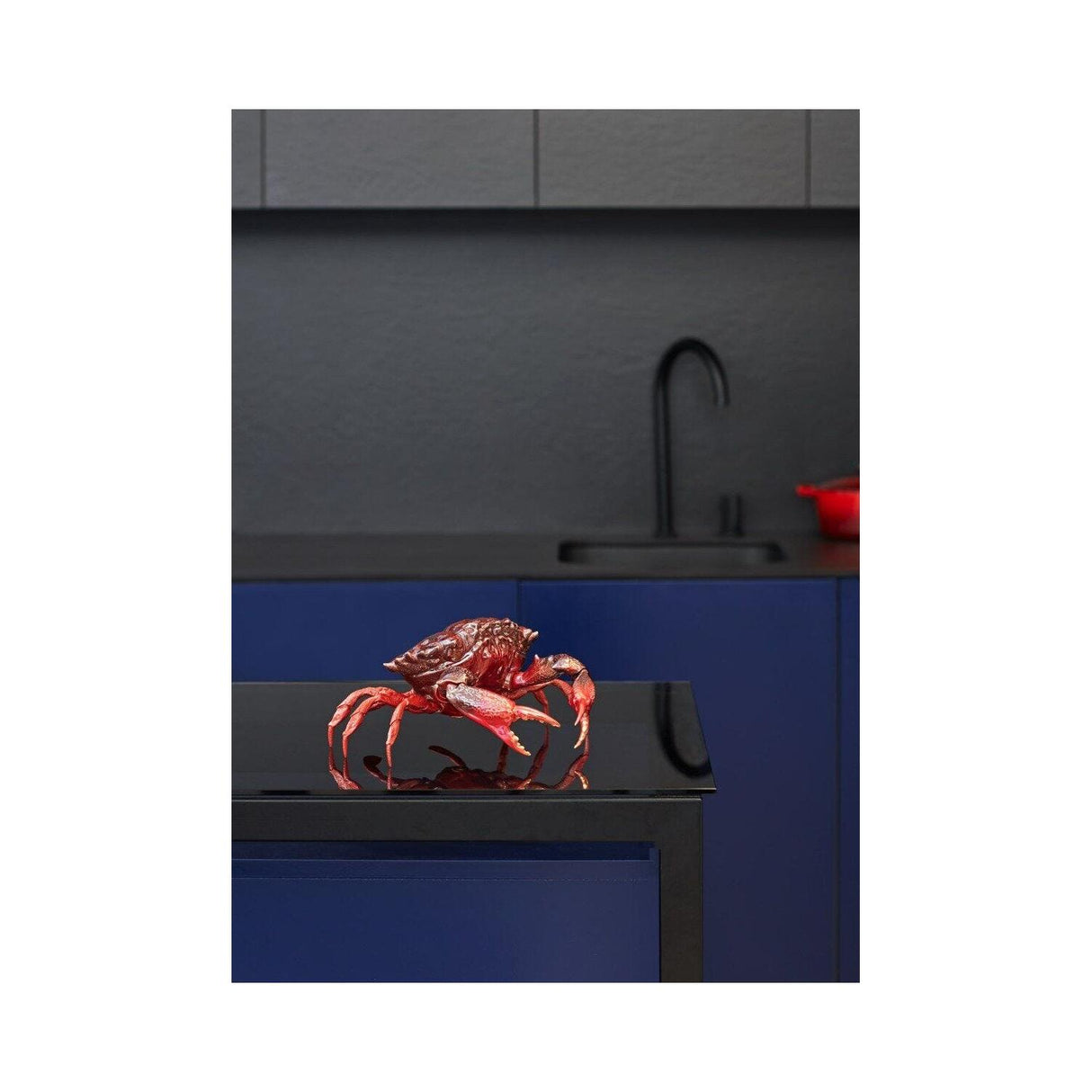 Lladró Scultura Granchio Rosso 14x28cm Porcellana