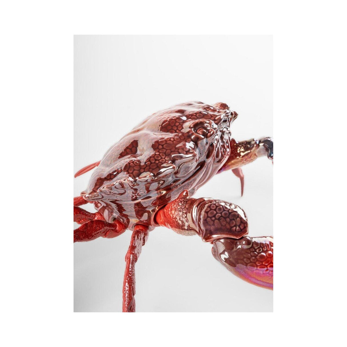 Lladró Scultura Granchio Rosso 14x28cm Porcellana