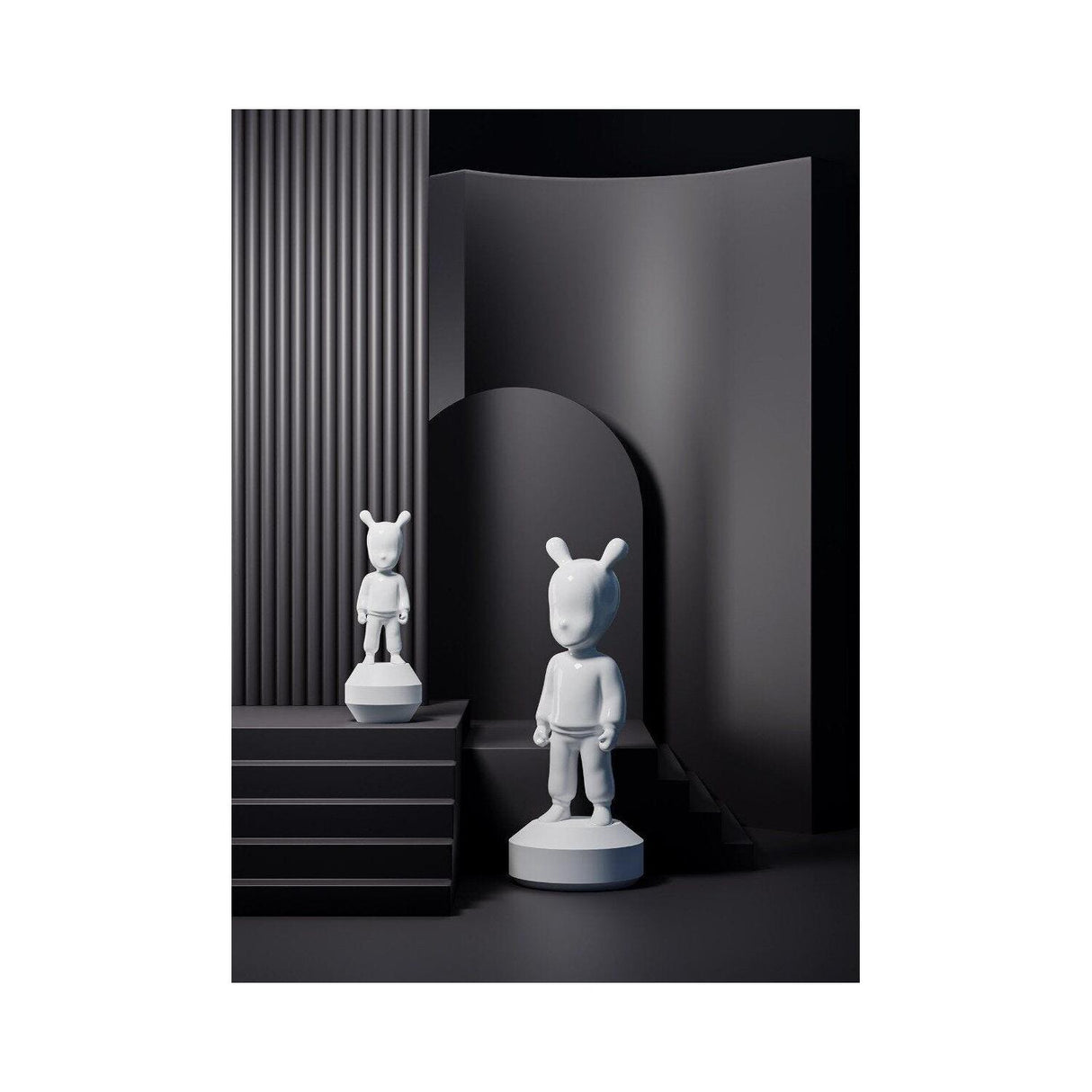 Lladró Figurina The White Guest Modello Grande 52x19cm Porcellana