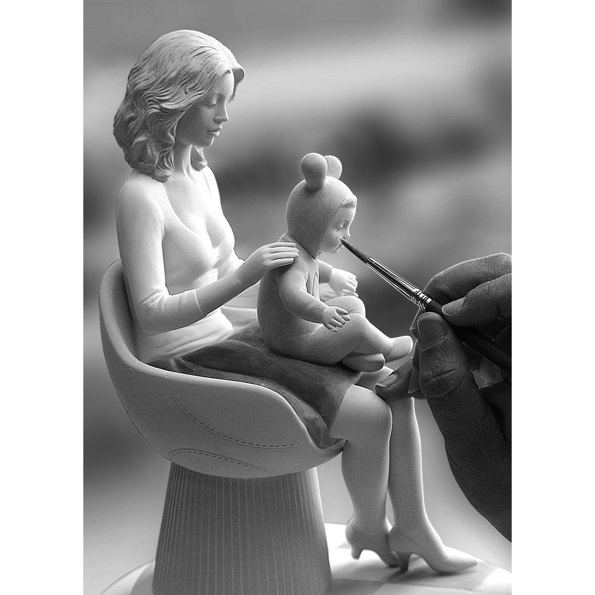 Lladró Scultura The Family Portrait By Jaime Hayon 35x34cm Porcellana