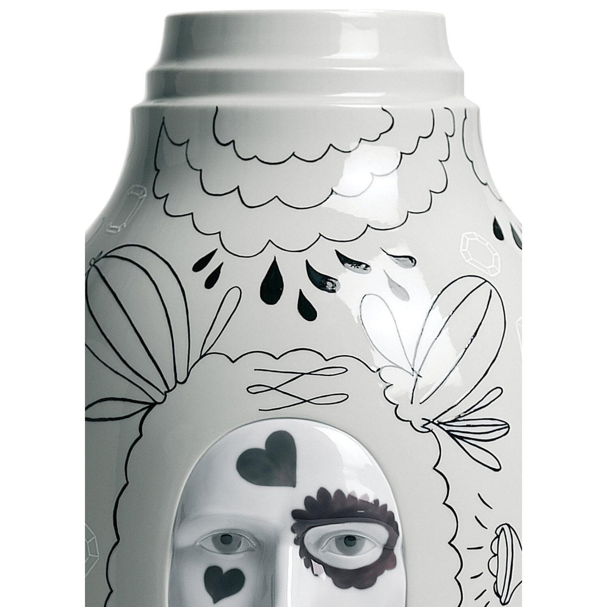 LLADRO' Conversation Vase II By Jaime Hayon 52x31cm Porcellana