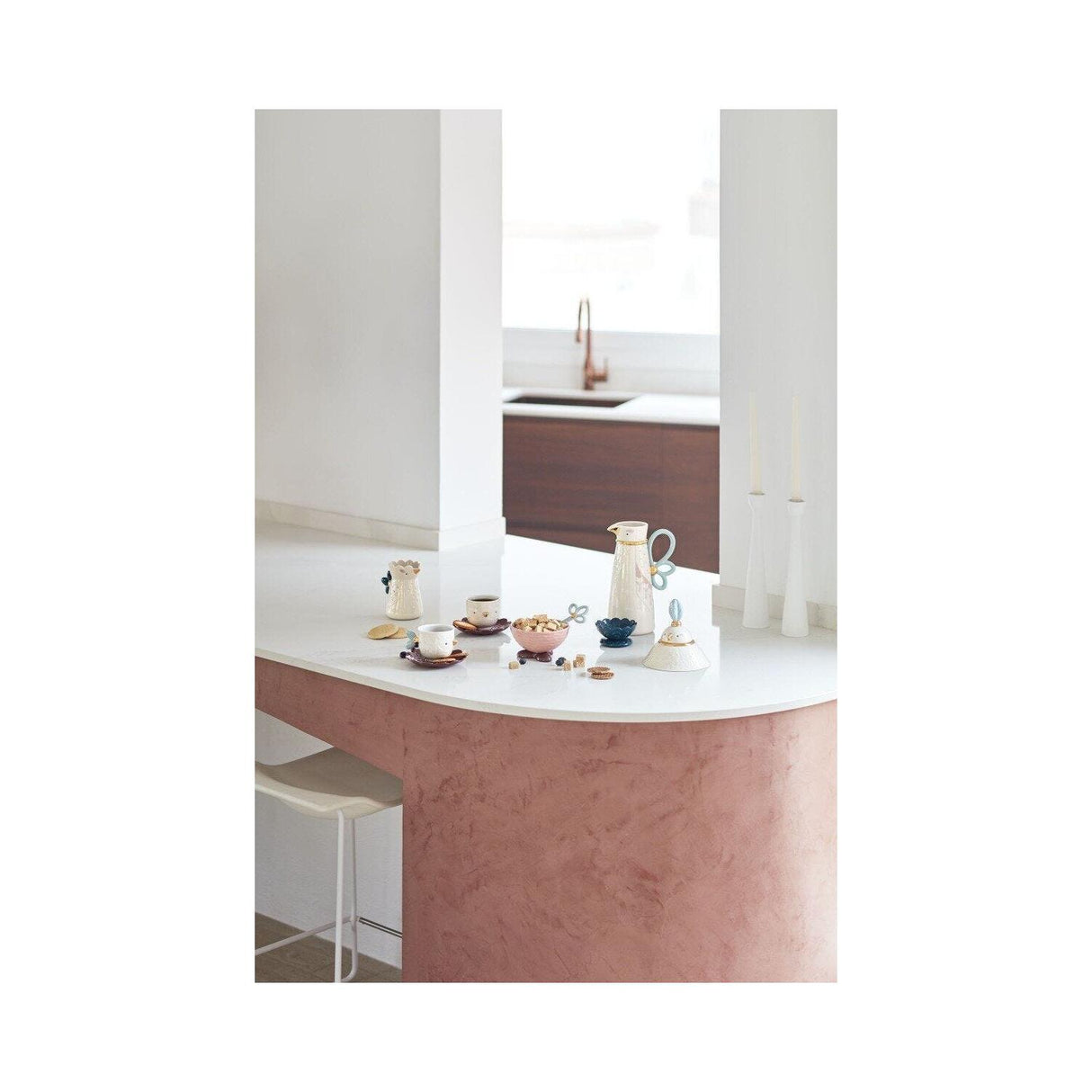 LLADRO' Set 2 Tazze con Piatto Kawki 8x25cm Porcellana