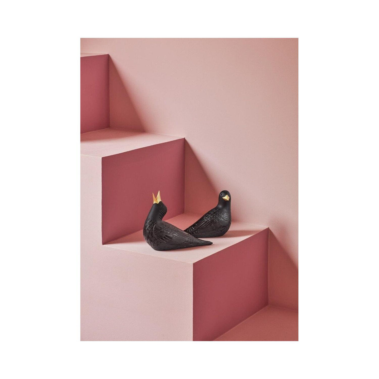 LLADRO' Figurina Storno II Nero 14x19cm Porcellana