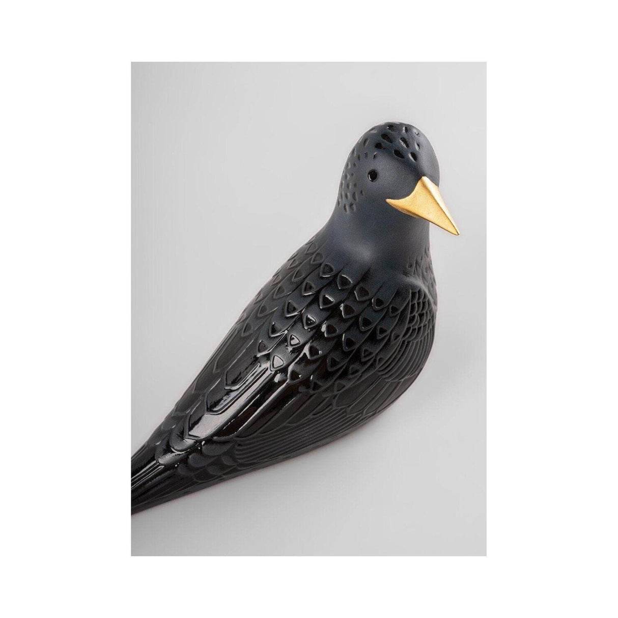 LLADRO' Figurina Storno II Nero 14x19cm Porcellana