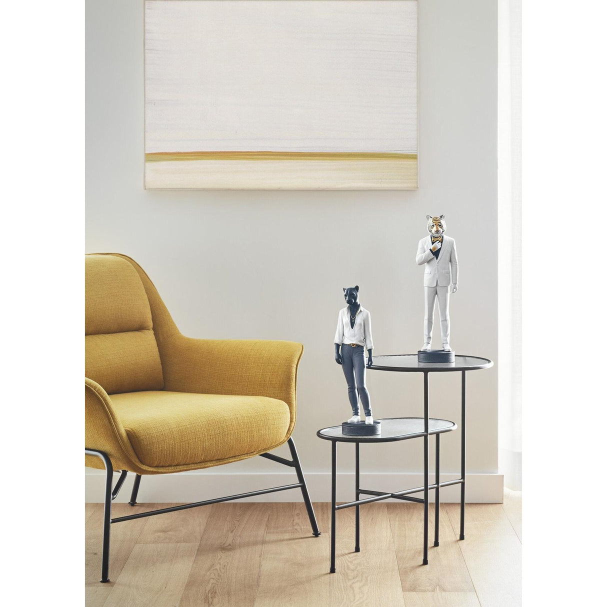 Lladró Figura Donna Pantera 42x10cm Porcellana