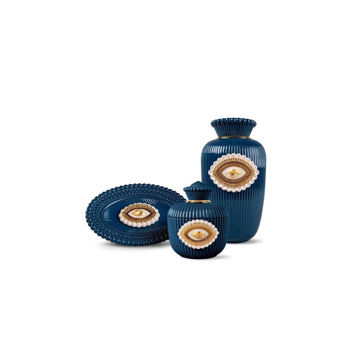 LLADRO' Vassoio Lover'S Eyes 6x34cm Porcellana