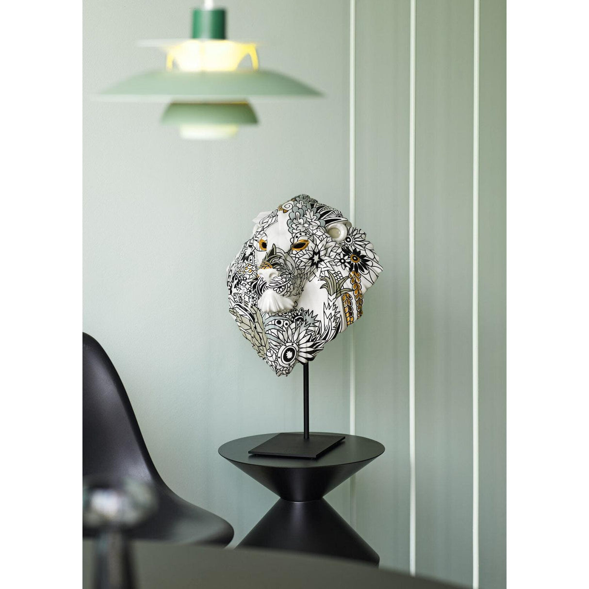 LLADRO' Maschera Leone Natura Selvaggia 60x38cm Porcellana