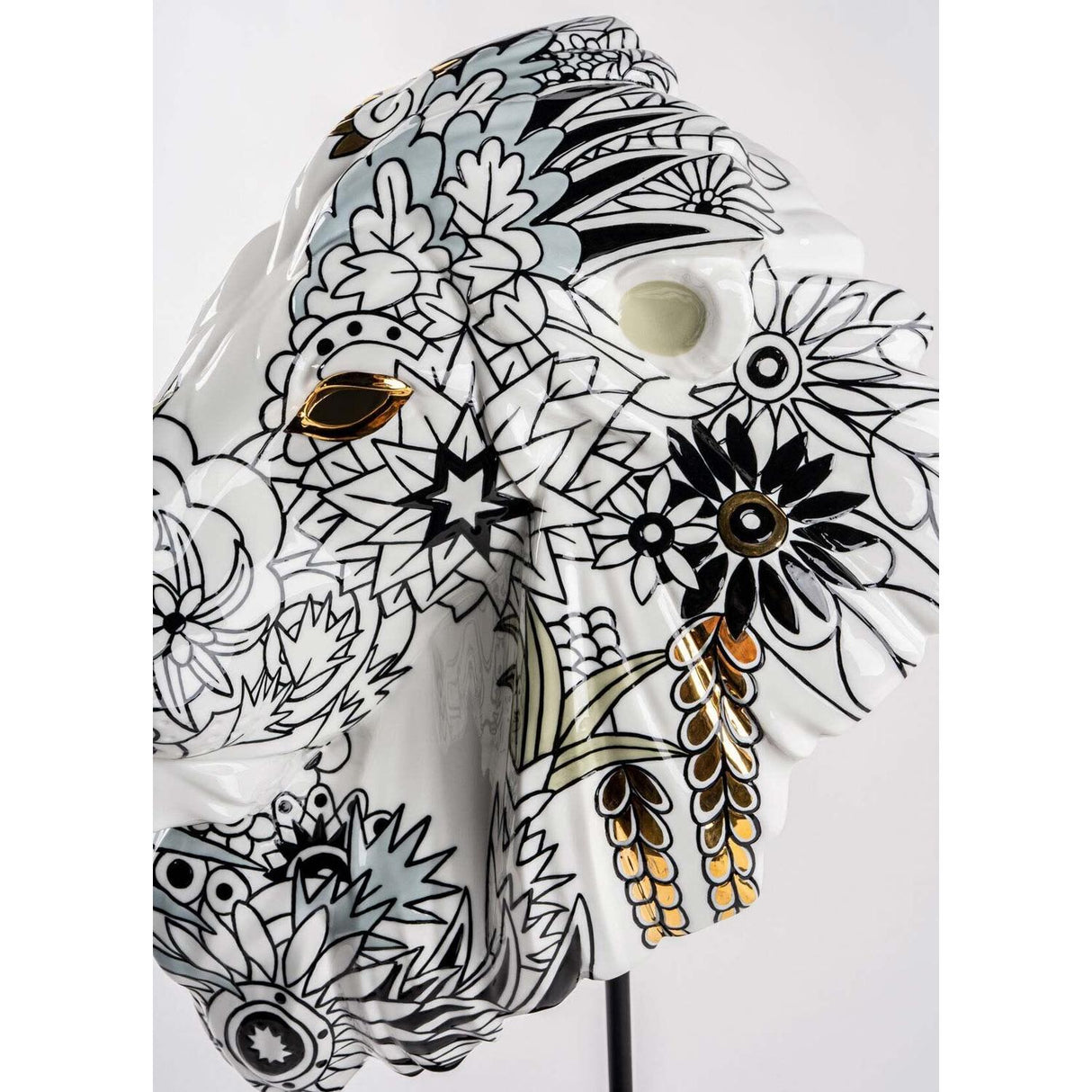 LLADRO' Maschera Leone Natura Selvaggia 60x38cm Porcellana