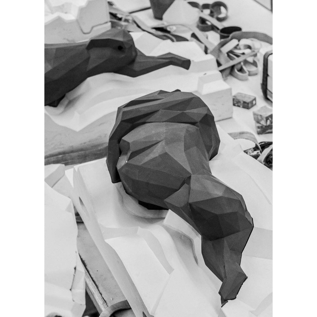 Lladró Scultura Leone Nero Opaco 25x48cm Porcellana