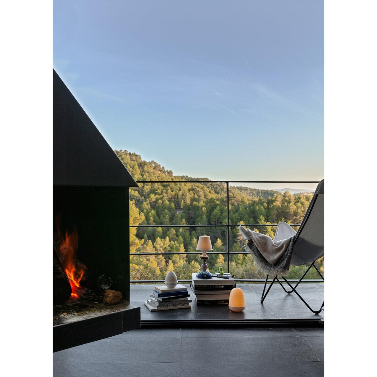 Lladró Lampada da Tavolo Firefly Sunflower Blu 30x12cm Porcellana