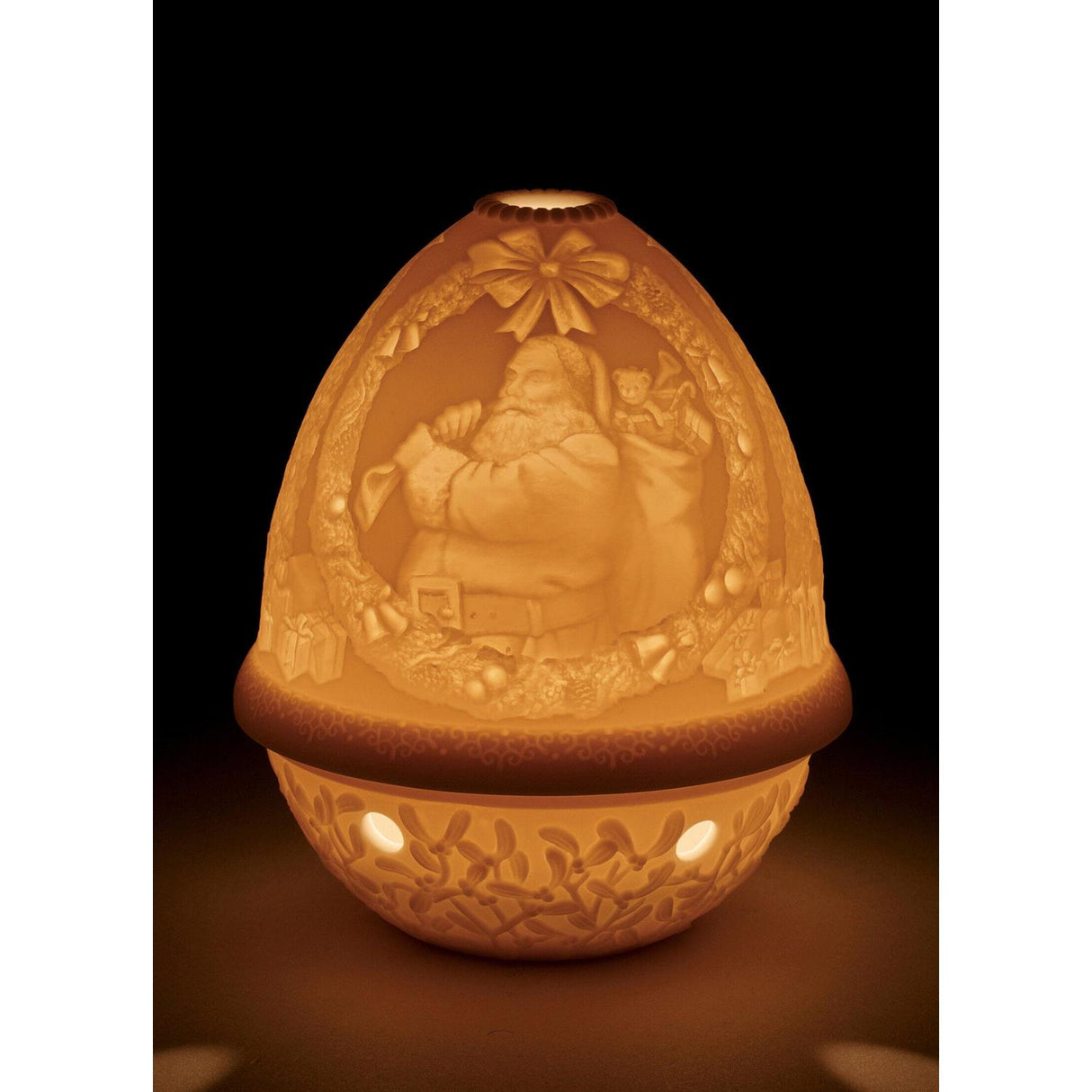 Lladró Litofania Babbo Natale 12x9cm Porcellana